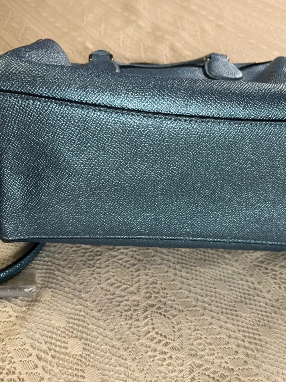 Metallic Blue Women's Satchel Handbag